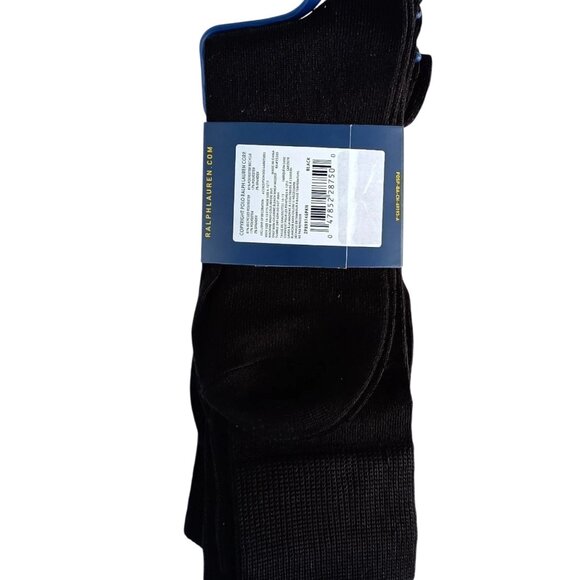 Polo Ralph Lauren Super Soft 3-Pack Dress Socks 10-13 BLACK Casual Pair PRL RL - Picture 3 of 8